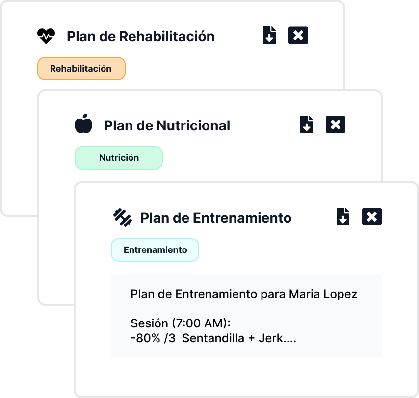 Planes de Entrenamiento, Nutrición y Rehabilitación